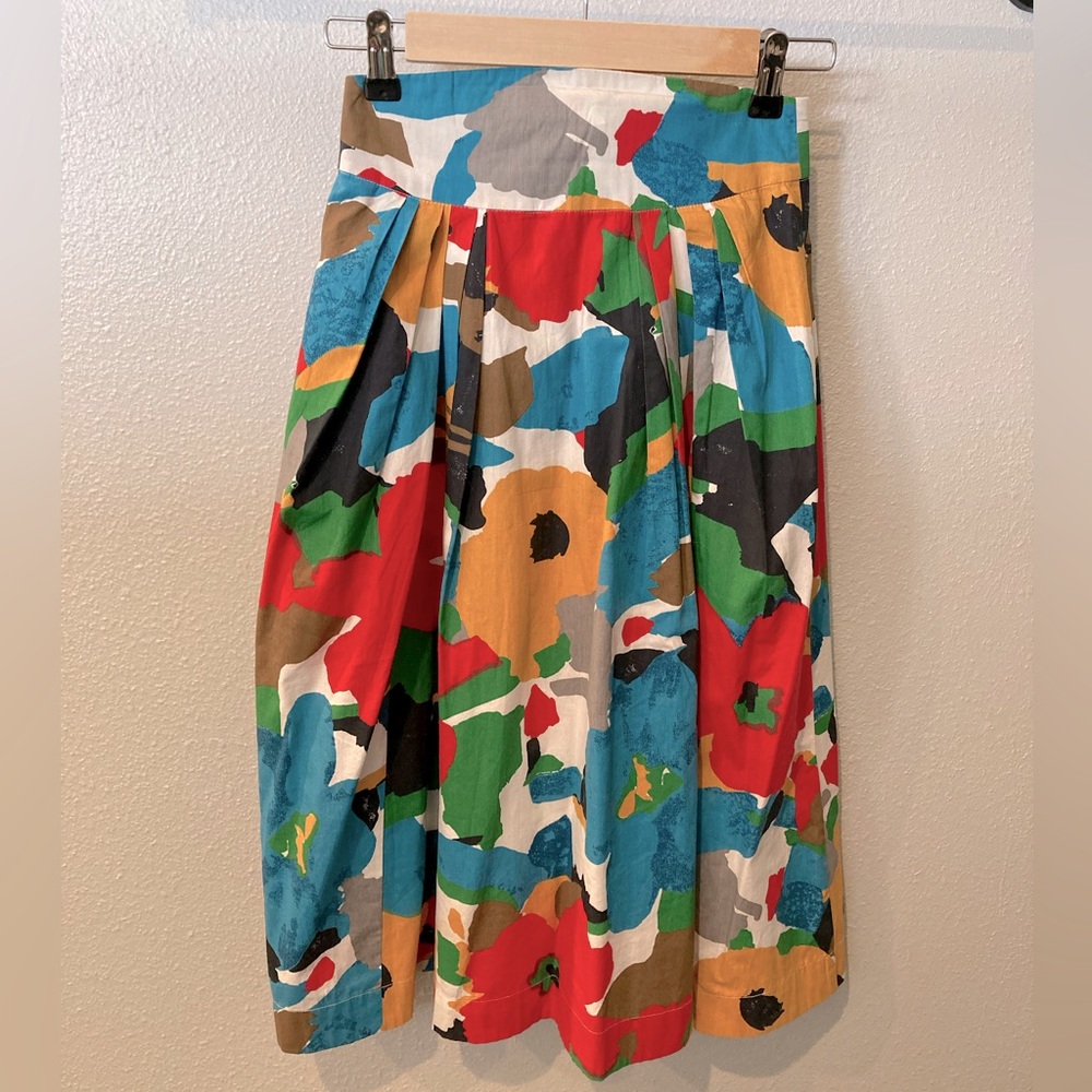 ModCloth Pleated A-line Midi Skirt